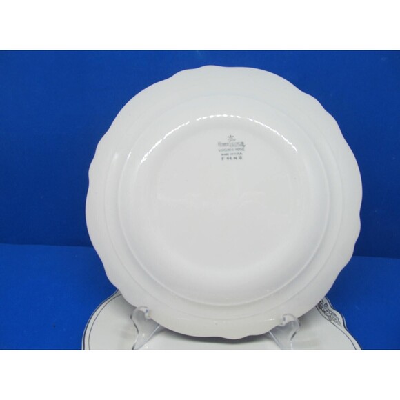 Homer Laughlin Virginia Rose Patrician F44 N8 Luncheon Plates Set Of 2 Plates GC - Picture 8 of 16